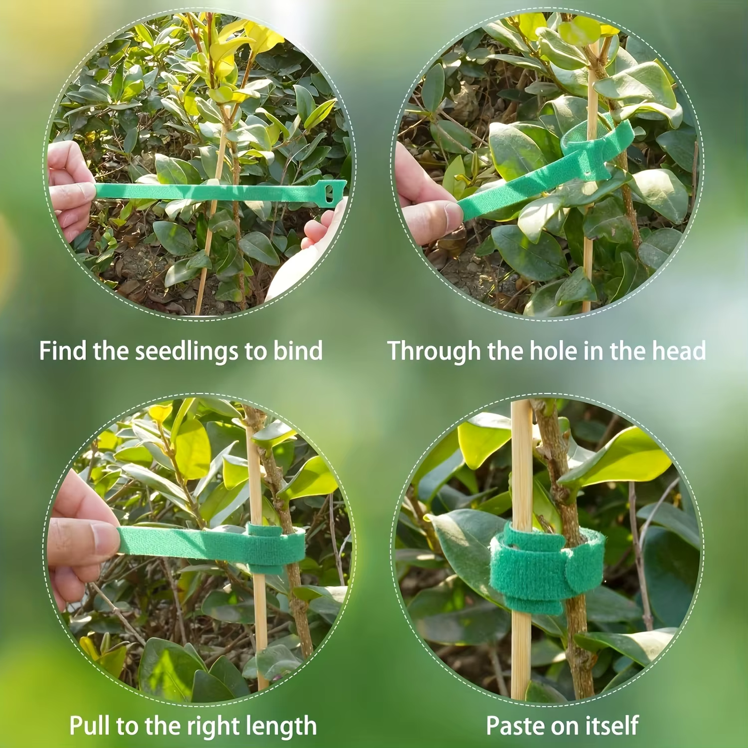 Attaches réutilisables pour plantes en Nylon antidérapantes
