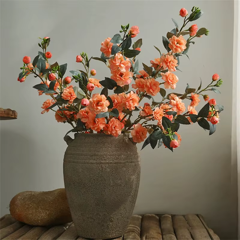 Nouvelle branche de camélia fleurs artificielles noël décoration de la maison faux Floral salon jardin Table artisanat mariage bricolage organiser