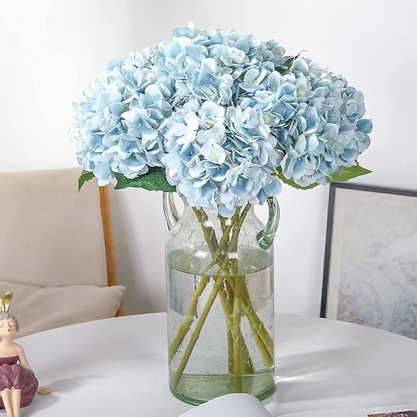 Bouquet d'hortensias artificiels en promotion – Haute qualité pour la décoration de la maison