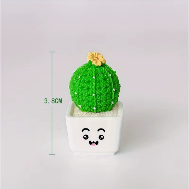 1 lot de 4, Cactus succulent en résine
