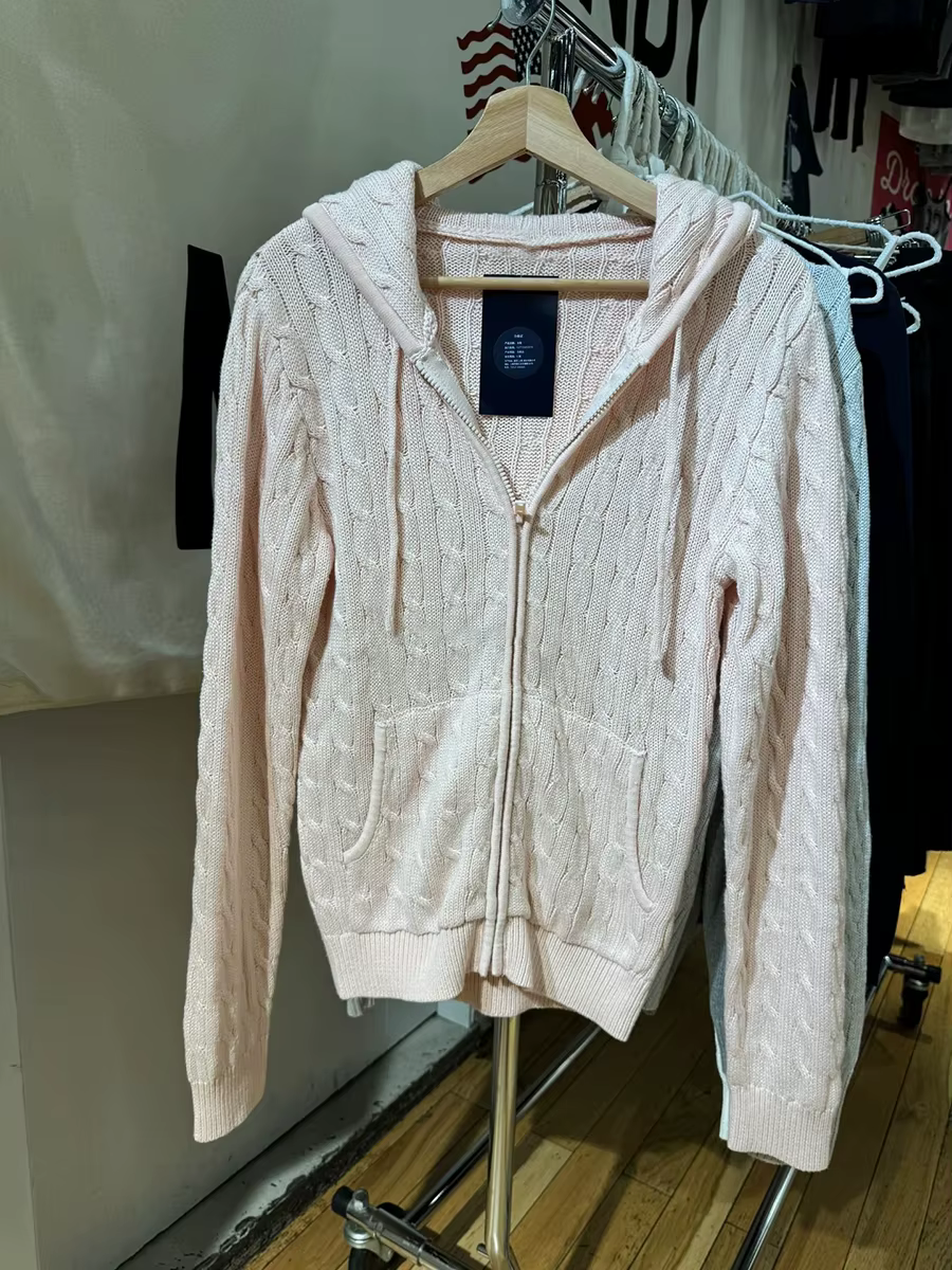 Cardigan tricoté à fleurs torsadées pour femme, pull à manches longues, cordon de serrage, capuche, fermeture éclair, Streetwear, doux, manteau, haut Y2K, automne