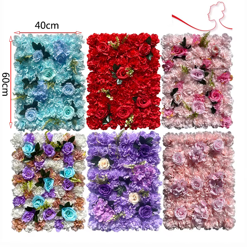 Panneau Mural de Fleurs Artificielles