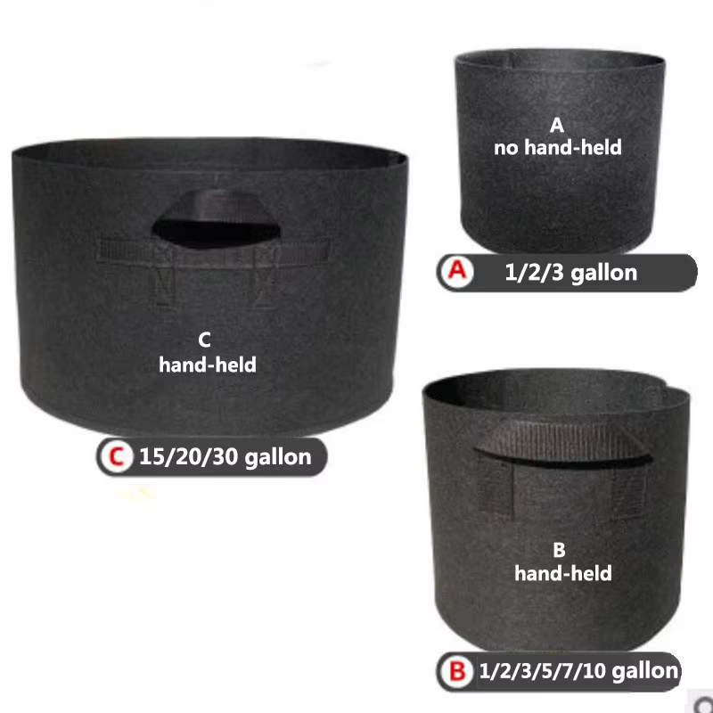 1-30 gallons grande plante fleur sacs de culture pot maison outils de jardin pomme de terre fraise tissu légumes