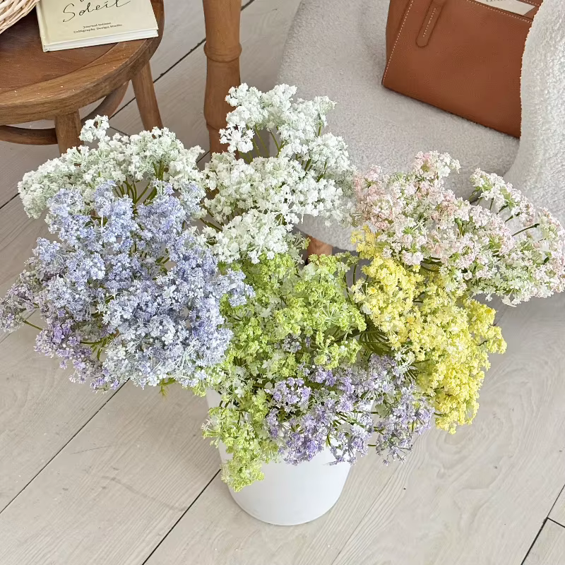 Fleurs artificielles en dentelle à tige longue en mousse de 91CM