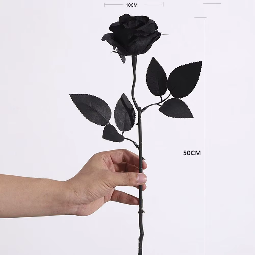 Roses artificielles noires pures