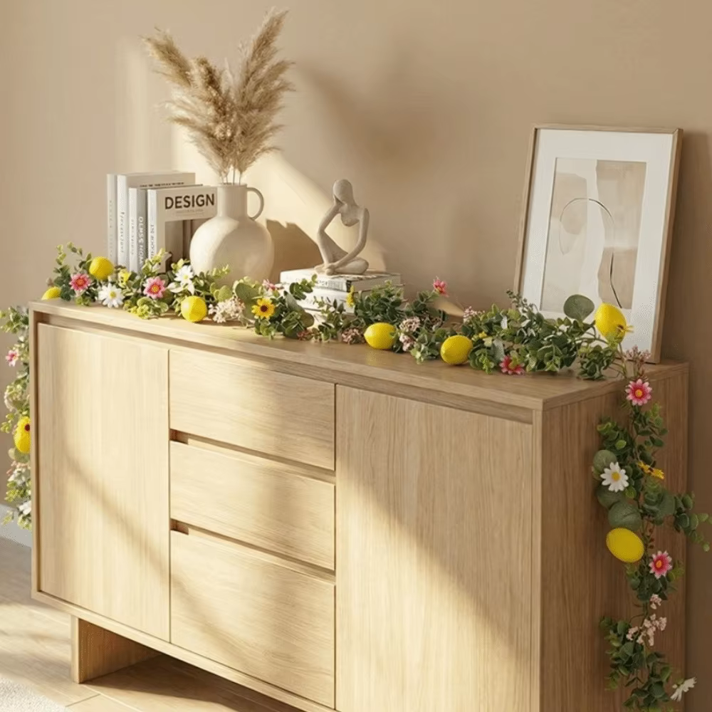 Guirlande de fleurs artificielles en soie