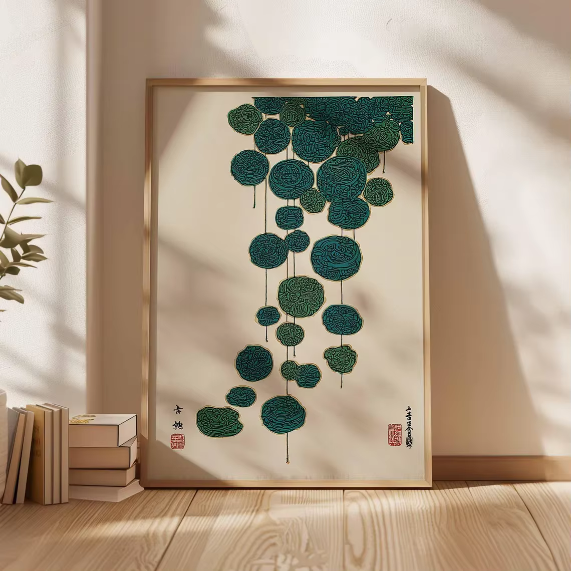 Impression d'art de lotus japonais
