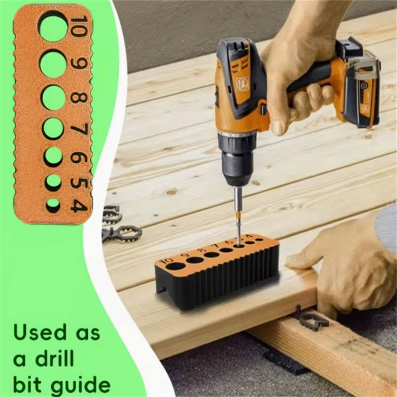 Guide de perçage pour trous de 4/5/6/7/8/9/10 mm, outil de perçage multifonctionnel, accessoire de précision, robuste, facile à utiliser
