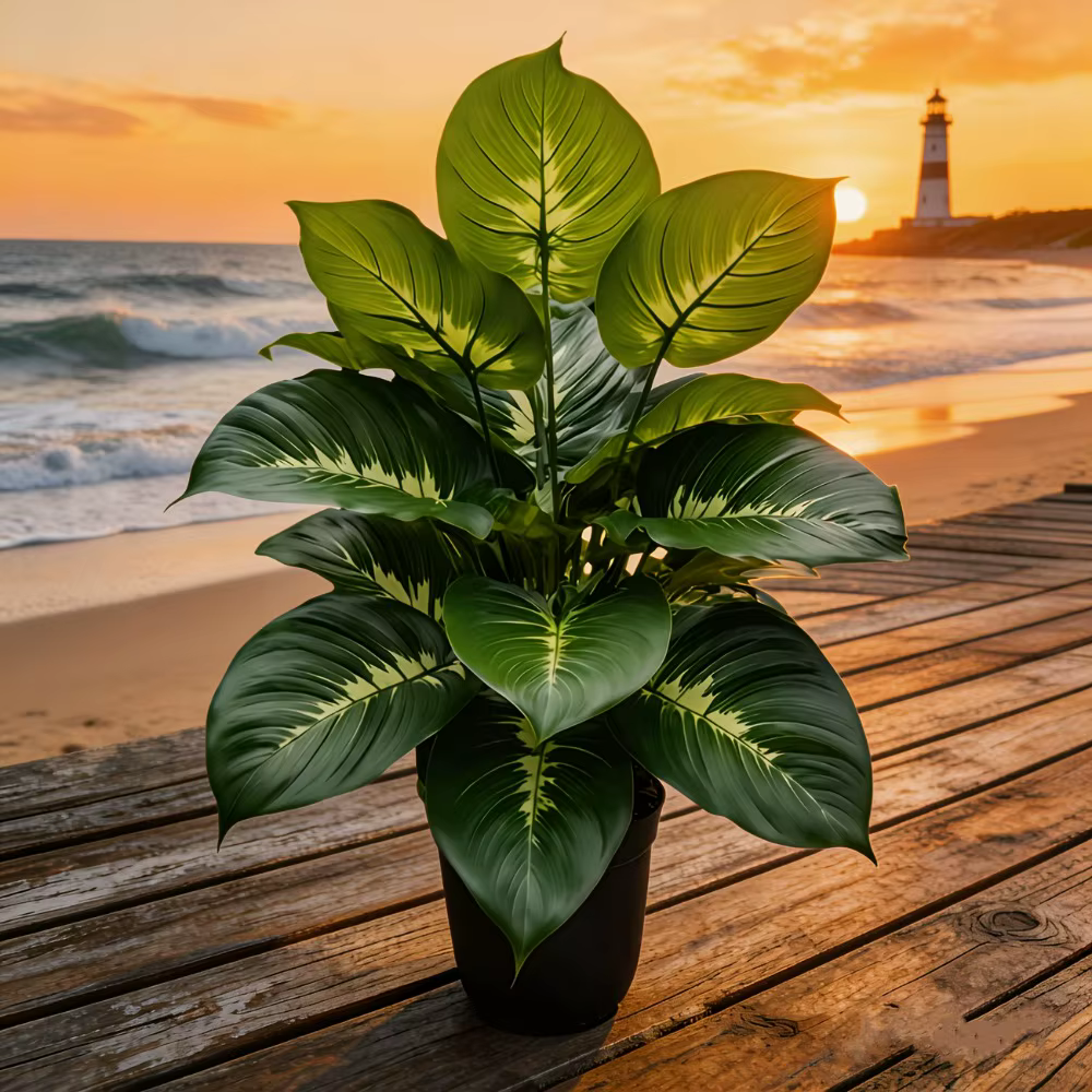 1 grande plante artificielle ressemblant