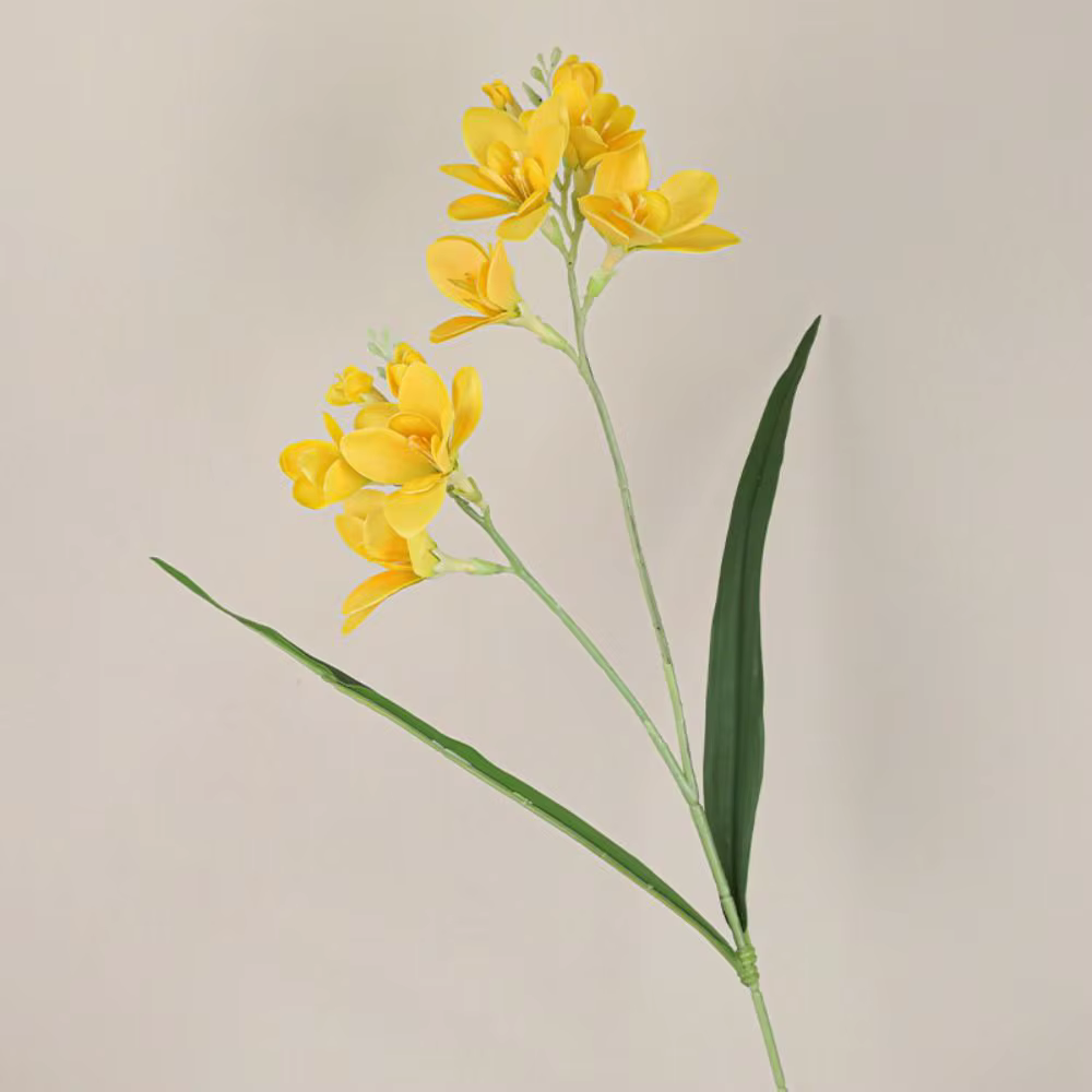 2 Fleurs artificielles de freesia réalistes faites à la main