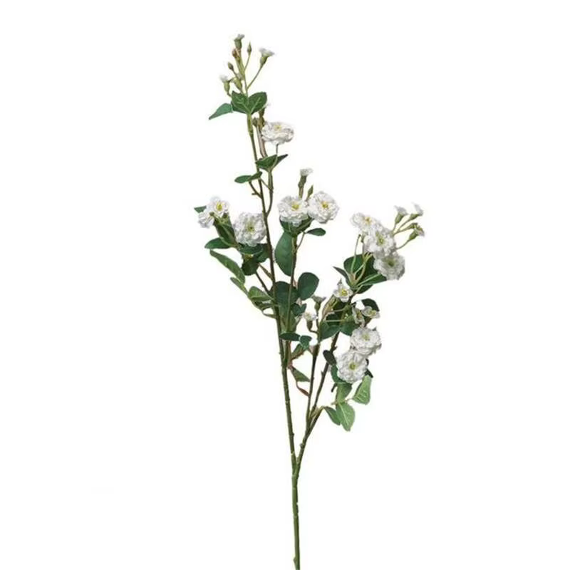1Pcs Blanc Pastorale Jardin Minuscule Rose Soie Fleurs Artificielles Salon Décoration Style Moderne Décoratif