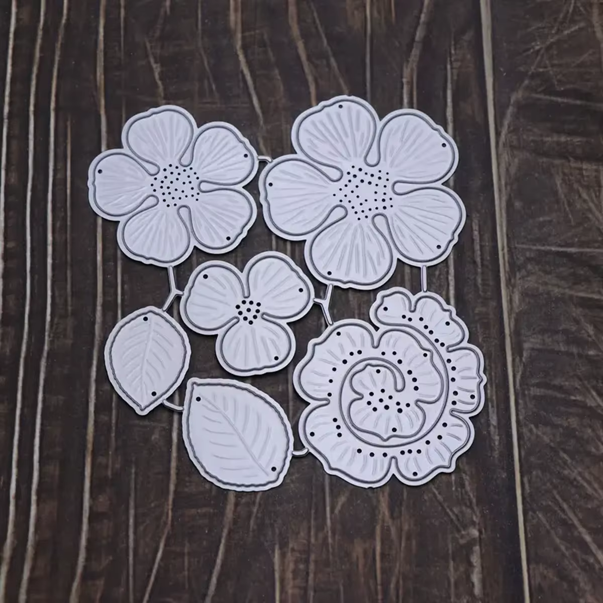 Moule de découpe en métal motif floral pour scrapbooking, décoration d'album photo et création de cartes