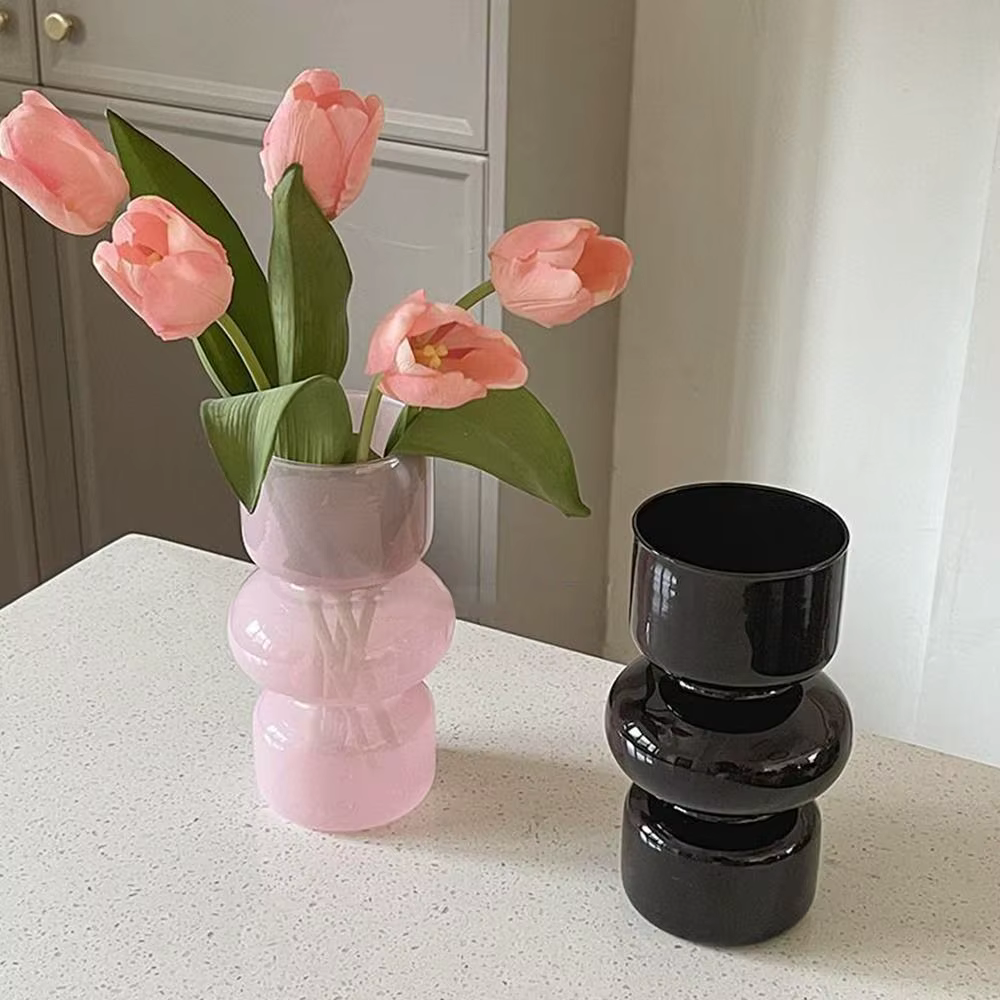 Vase à fleurs en verre créatif pour terrarium de bureau