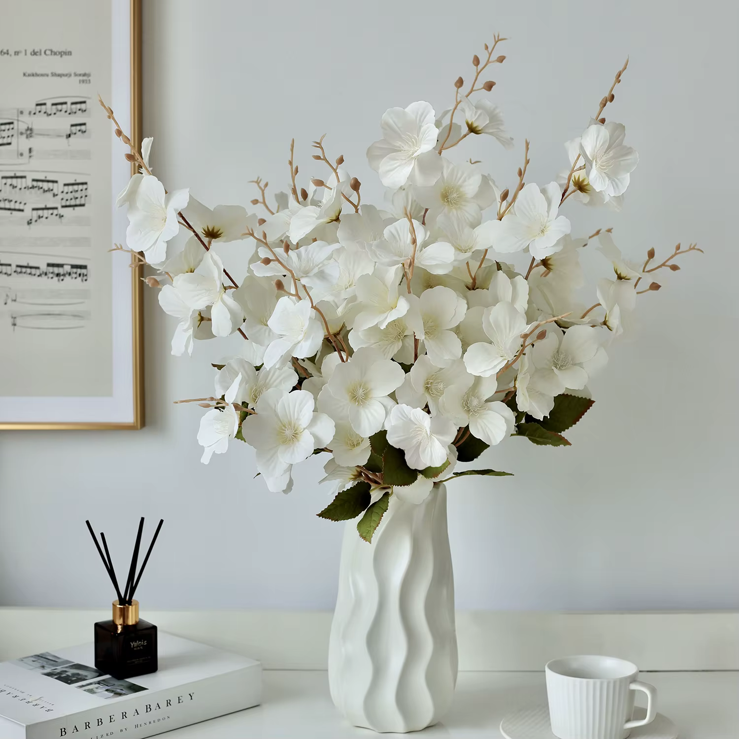 Fleurs artificielles soie Magnolia extérieur cour et jardin mariage mariée Bouquet Vase pour la décoration intérieure Festival fête couronne bricolage cadeau