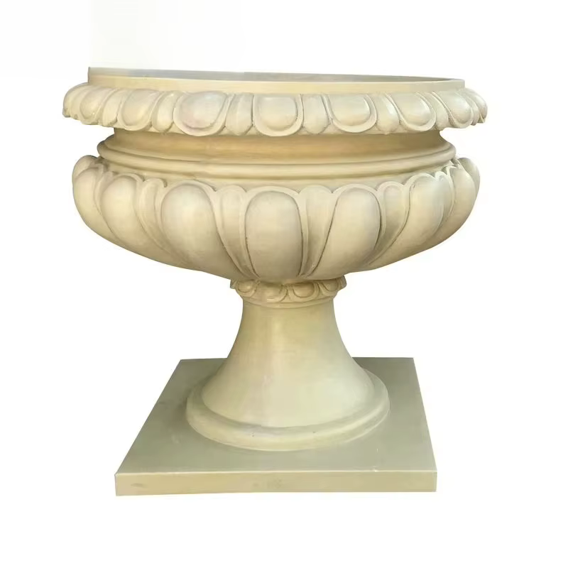 Pot de fleurs en grès, vase décoratif de jardin