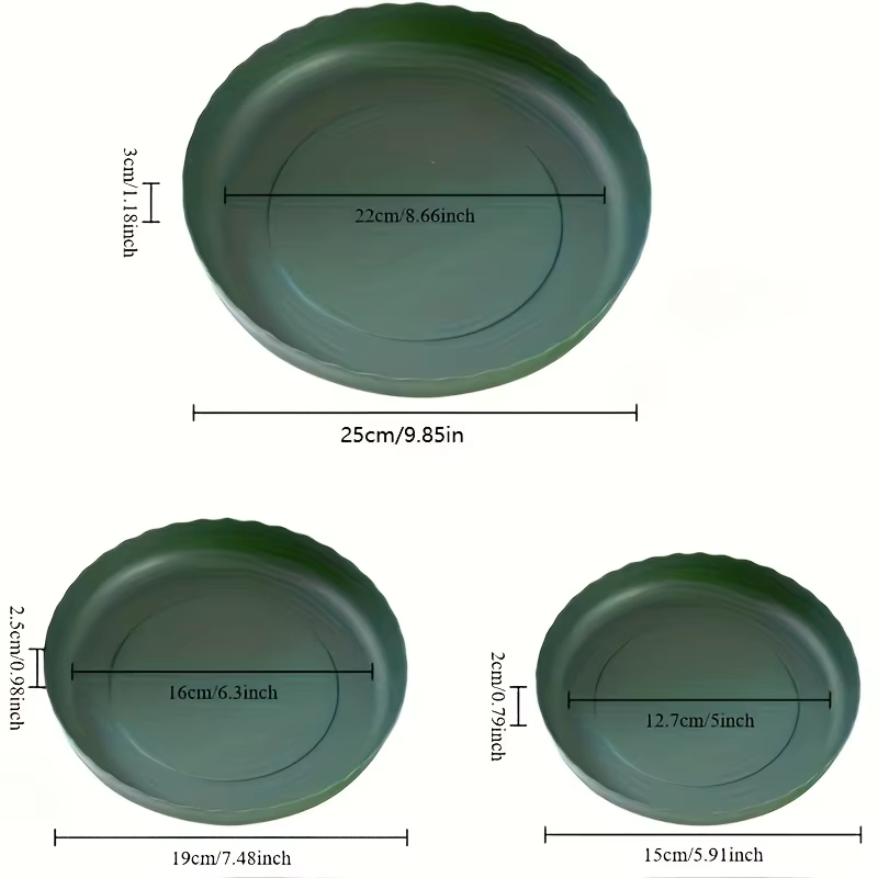 4 plateaux pour pots de fleurs