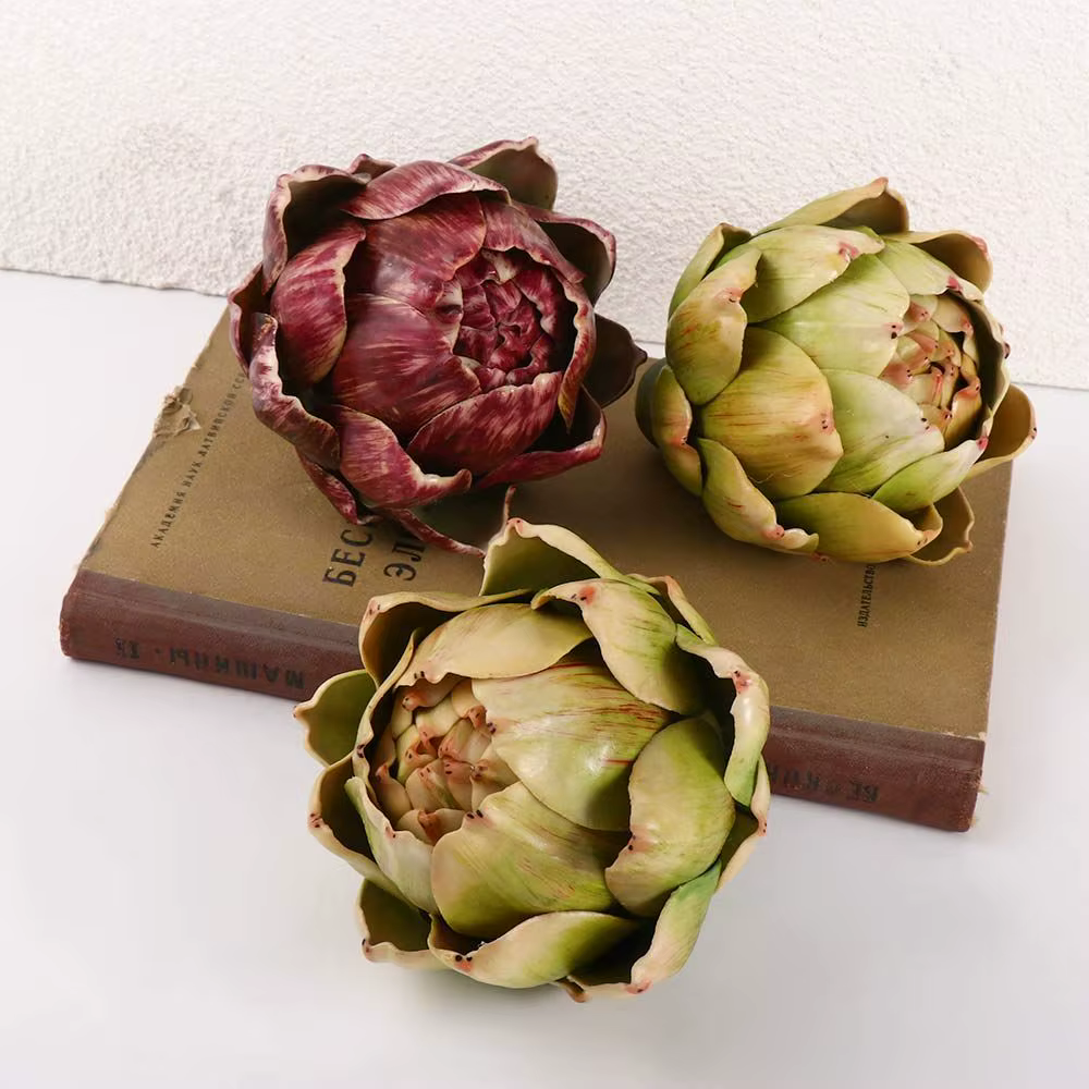 Plante artificielle verte cuisine faux fruits maison