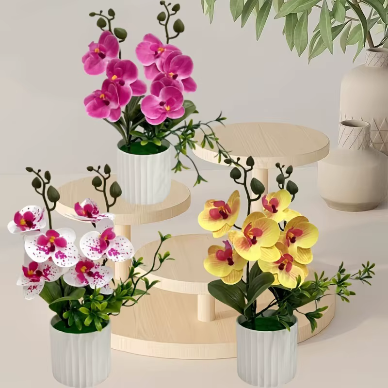 Double paquet de papillons orchidées artificielles avec 6 fleurs