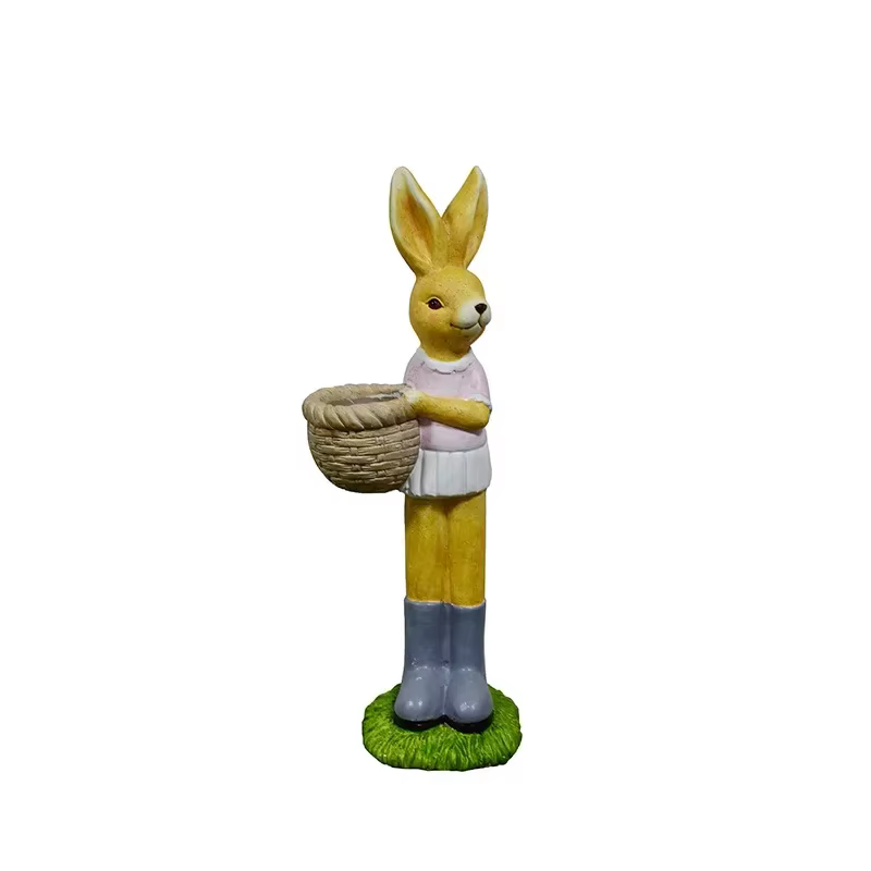 Pot de fleur de lapin de dessin animé