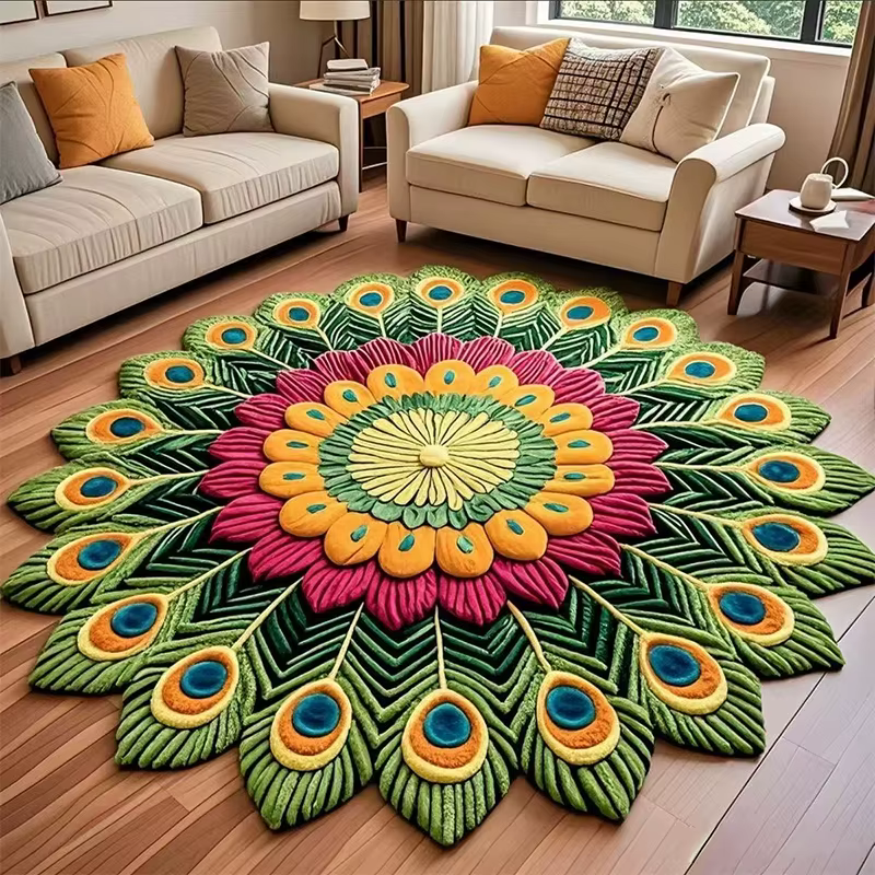 Tapis en peluche peluche tournesol 3D