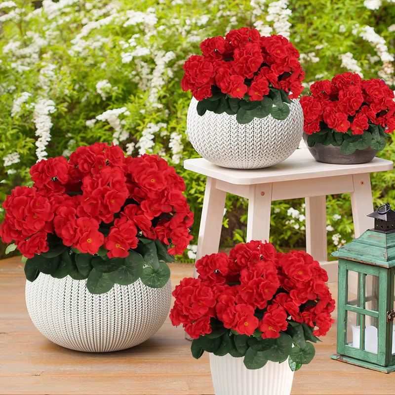 Lot de 10 fleurs artificielles en soie