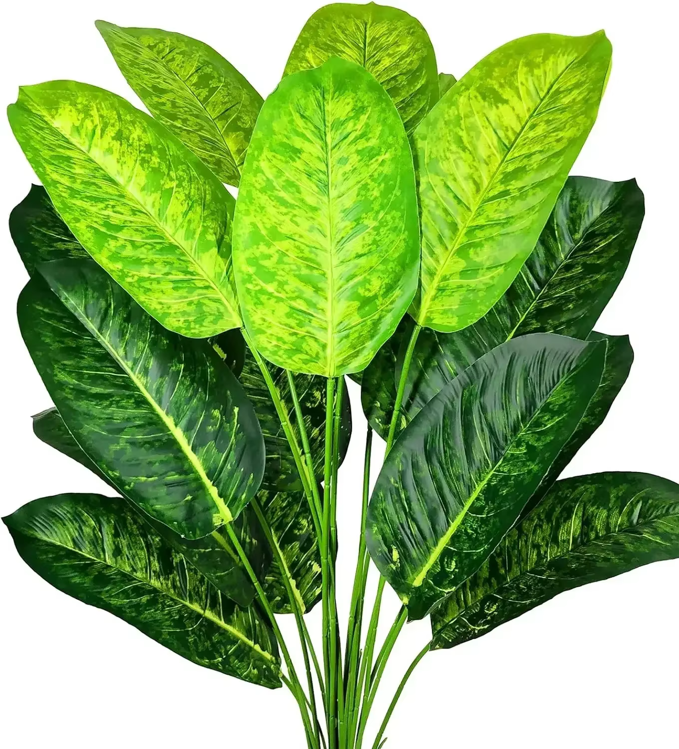 Plantes artificielles feuilles d'arbre Ficus avec tiges
