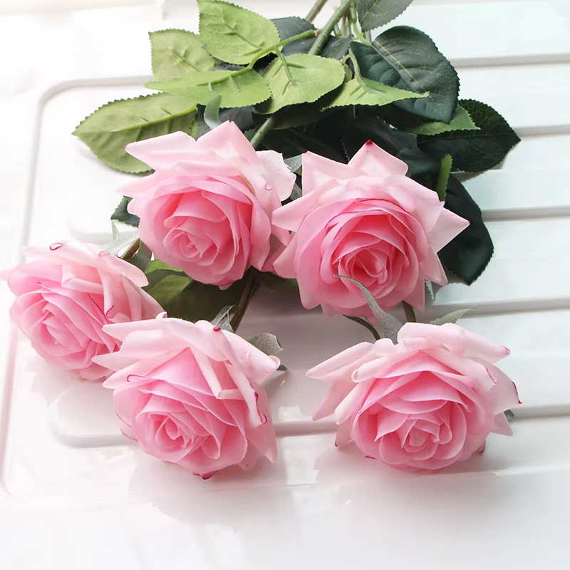 Latex Artificielle Rose Fleurs
