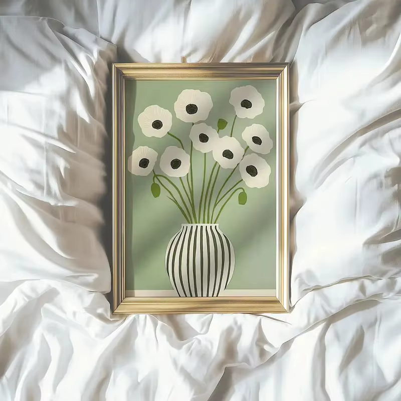 Affiche murale décorative bohème avec impression florale