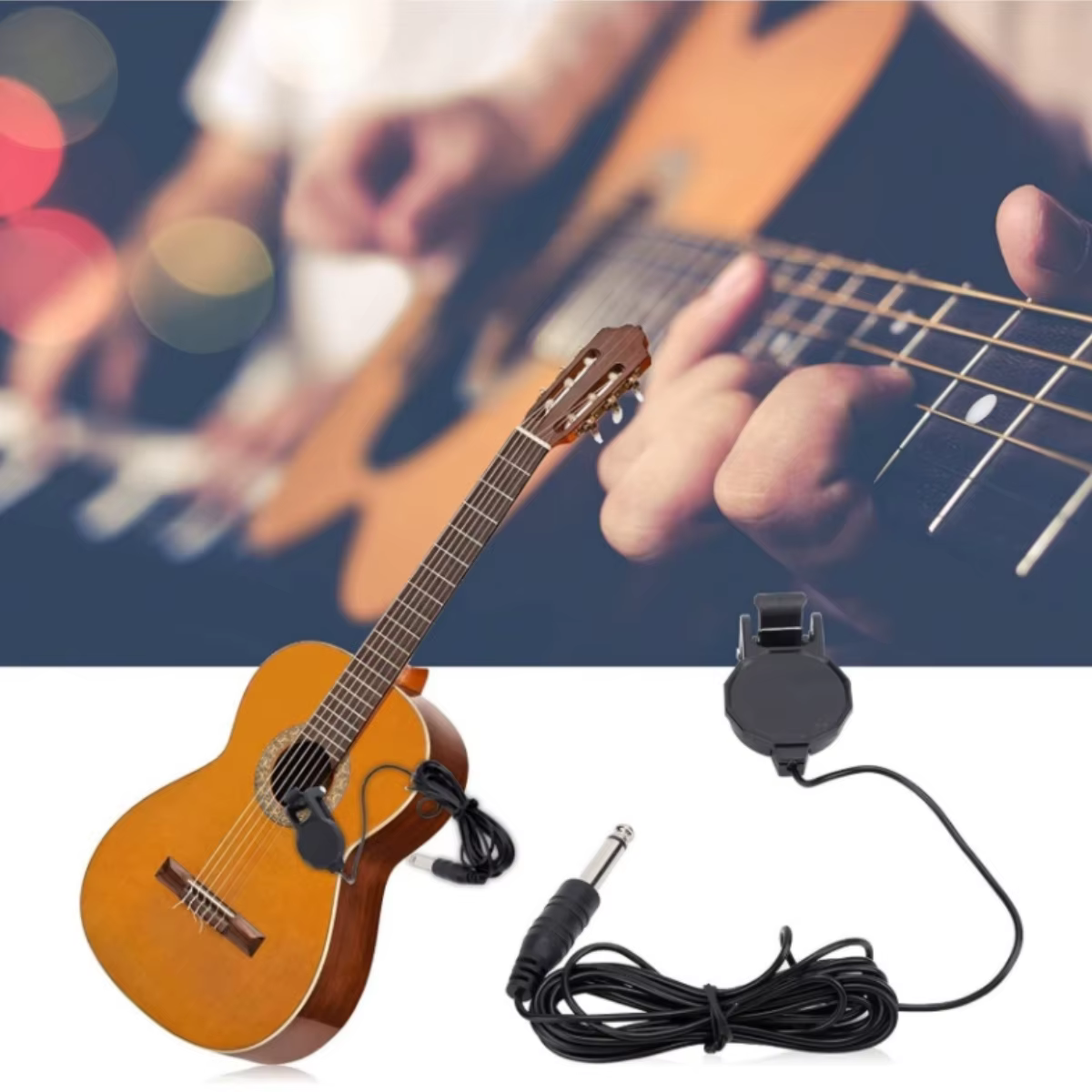 Miwayer micro à clipser accessoire d'instrument à cordes indispensable accessoire d'instrument de musique durable pour guitare acoustique, violon,