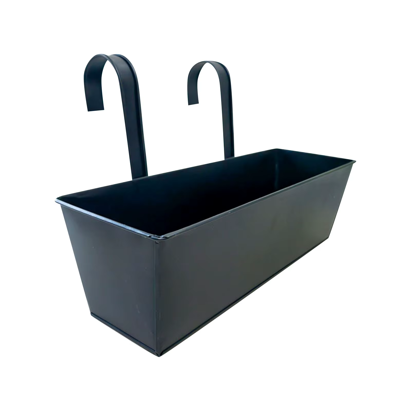 Pots de fleurs suspendus en fer et métal noir