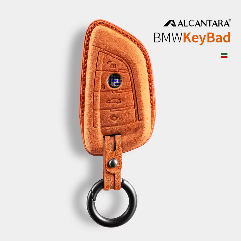 Porte-clés en daim Alcan Tara pour BMW, porte-clés à distance, porte-clés, housse de porte-clés, accessoires de voiture, BMW 1, 3, 5/7 Series, bronchX2, Bery, X5, X6