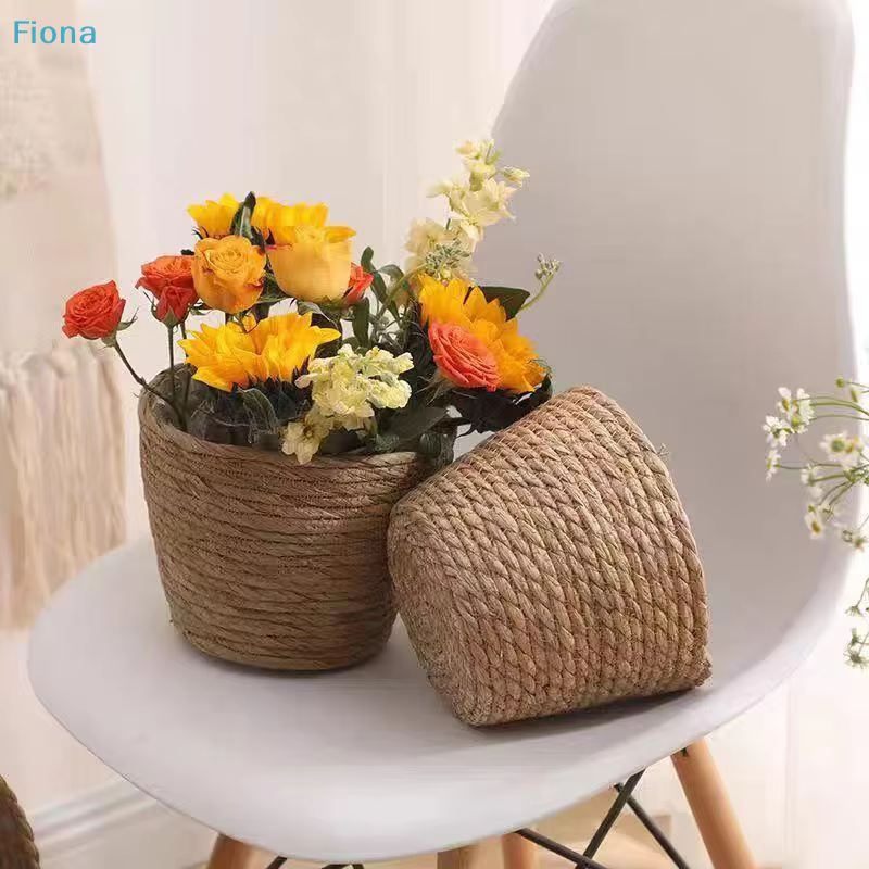 ✔ Panier de fleurs en rotin tressé