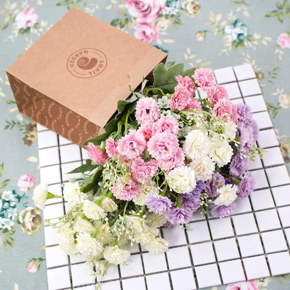 Fleurs artificielles Bouquet De Mariage Festival Vase Maison Chambre Décor Scrapbook Artisanat Bricolage Cadeau Boîte En Soie Hortensia Accessoires De Mariée