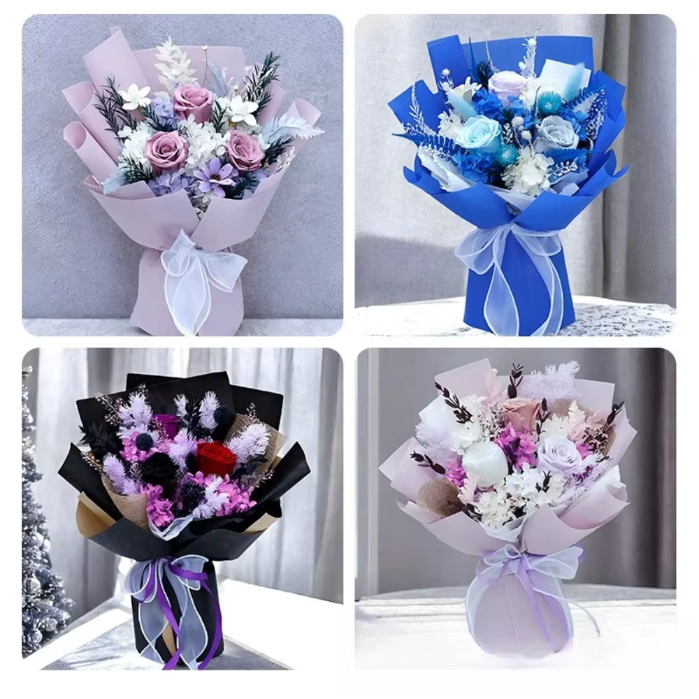 Fleur pour toujours, fleurs pour livraisonRoses Bouquet durable pour 3 ansFleurs d'anniversaireCadeaux pour ses femmes maman grand-mère femme amis