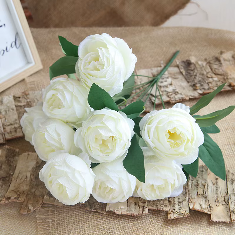 Roses artificielles en soie