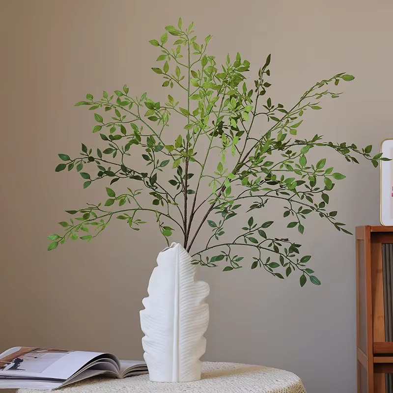 Feuilles de haricot artificielles en bambou du sud