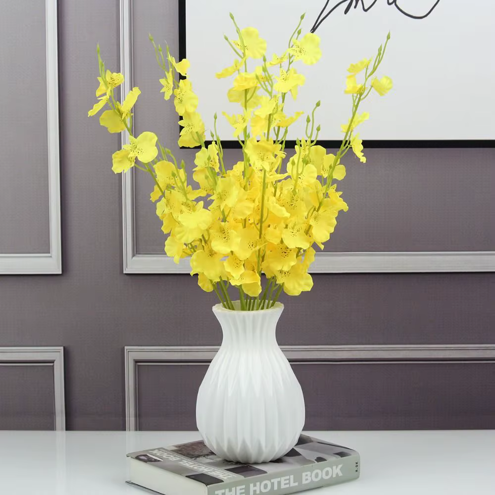 Vase à fleurs moderne en plastique blanc