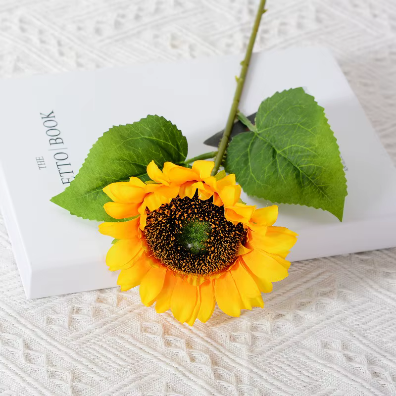 Fleurs artificielles de tournesol en soie