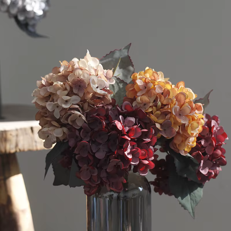 Fleurs artificielles d'hortensia d'automne 13