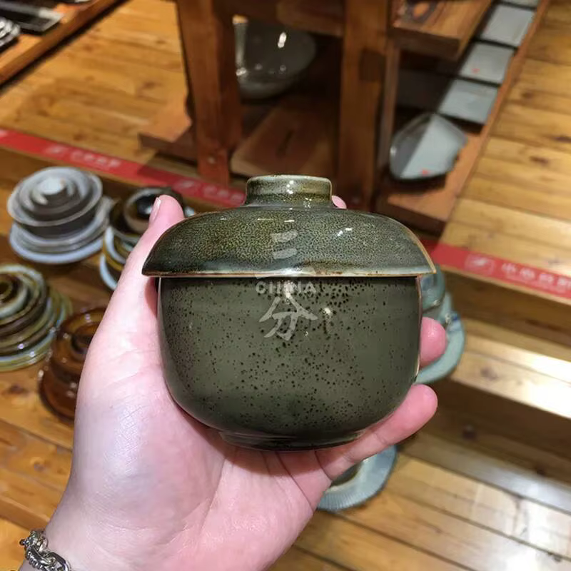 Filles en céramique japonais avec couvercle, bol à thé, pot à œufs à la vapeur, tasse à Leurs oût accent d'oiseau, soupe aromatisée, bol à dessert, pot à sucre avec couvercle