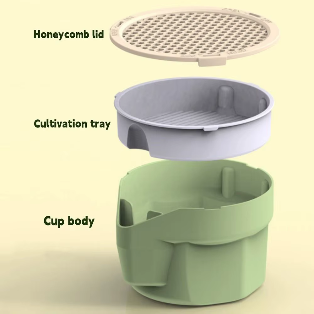 Boîte de plantation d'herbe à chat hydroponique réutilisable