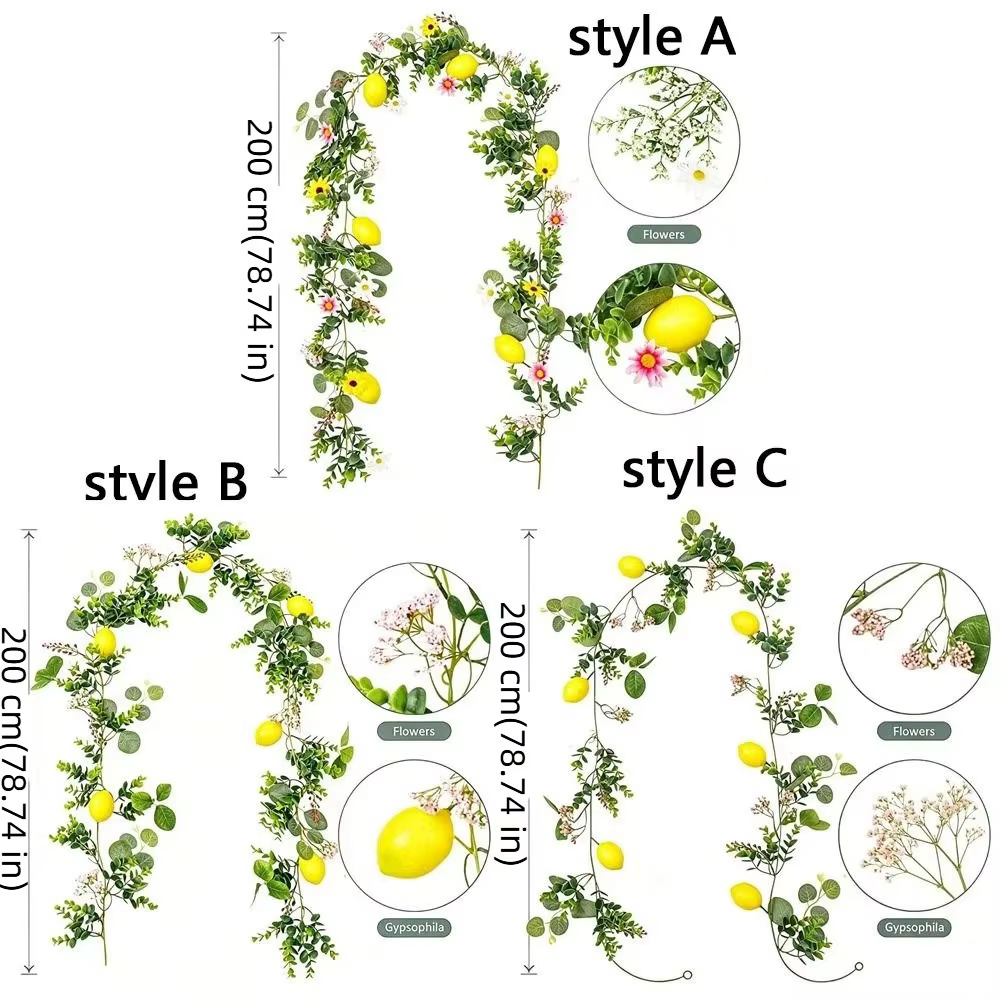 Guirlande de fleurs artificielles en soie