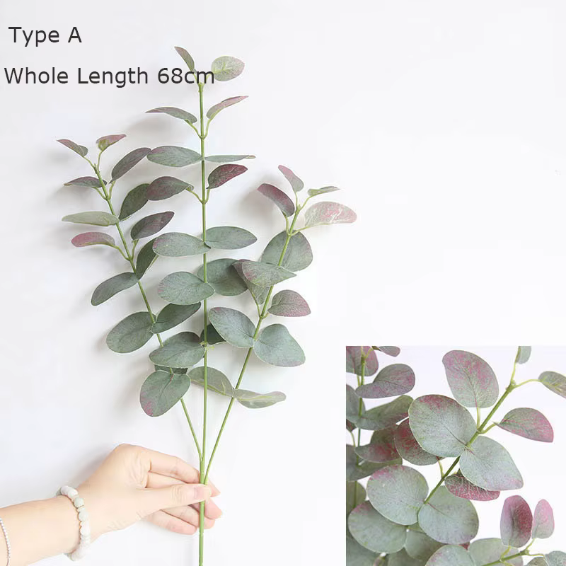 Plantes artificielles longues feuilles d'eucalyptus vertes
