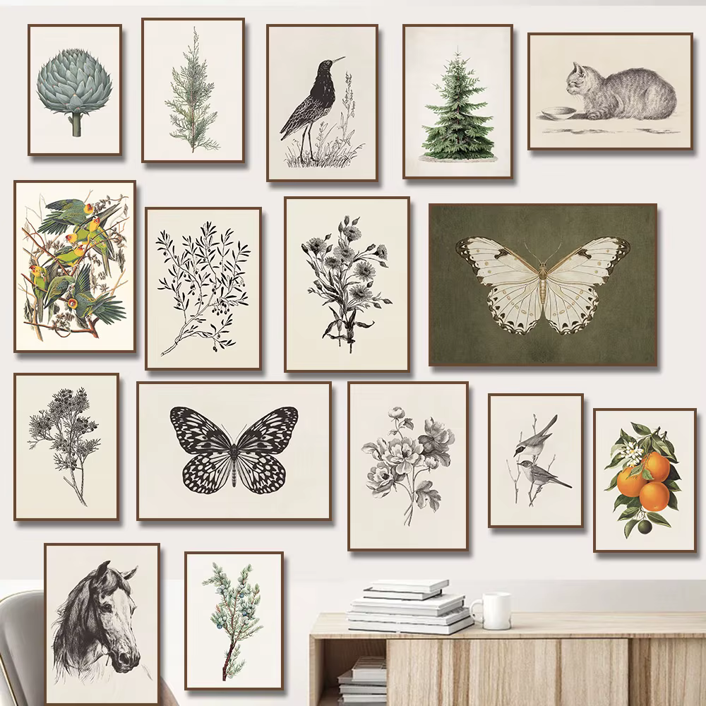 Impression sur toile d'arbre orange