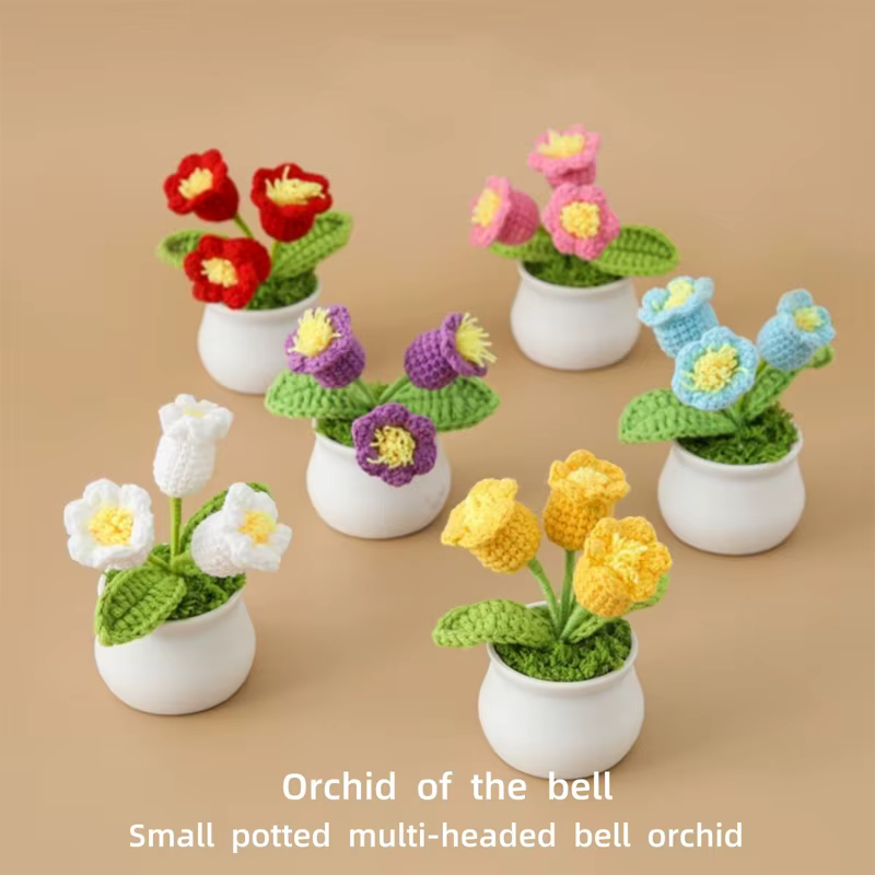 Orchidée au crochet faite à la main