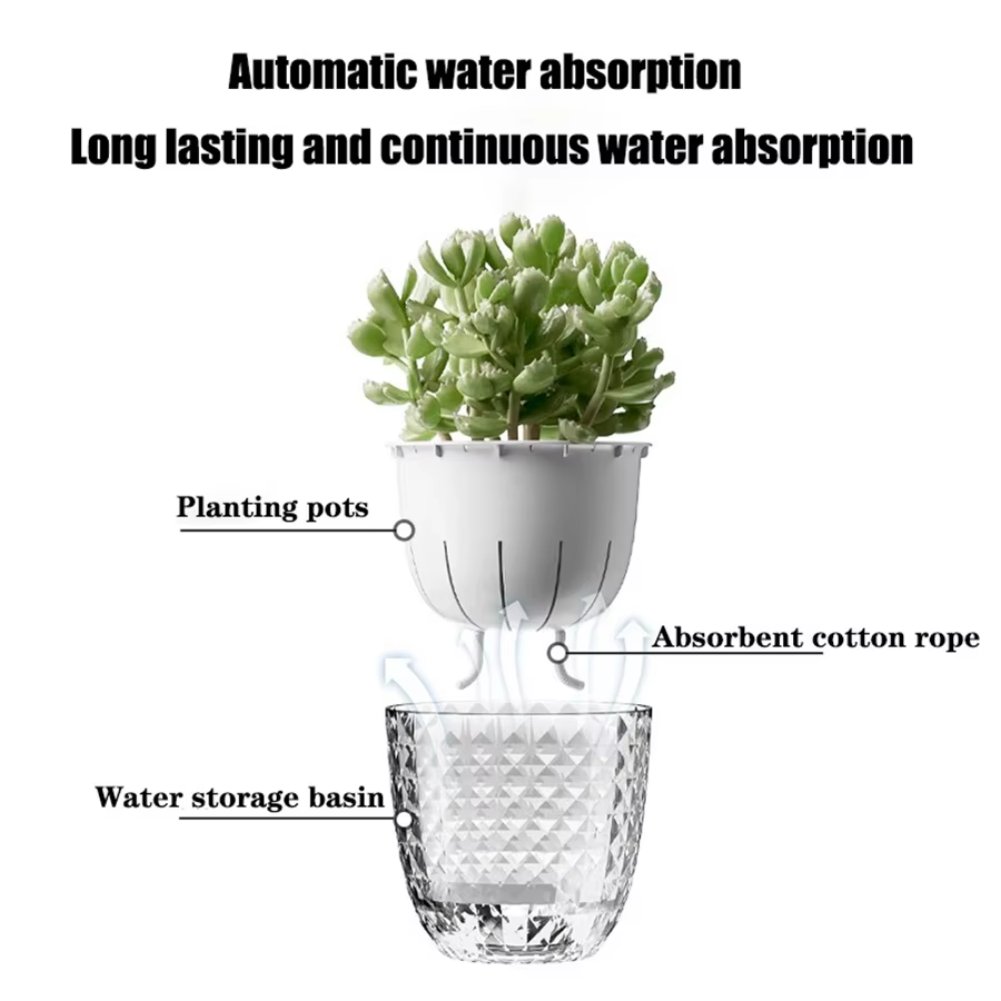 Pots de plantes auto-arrosants