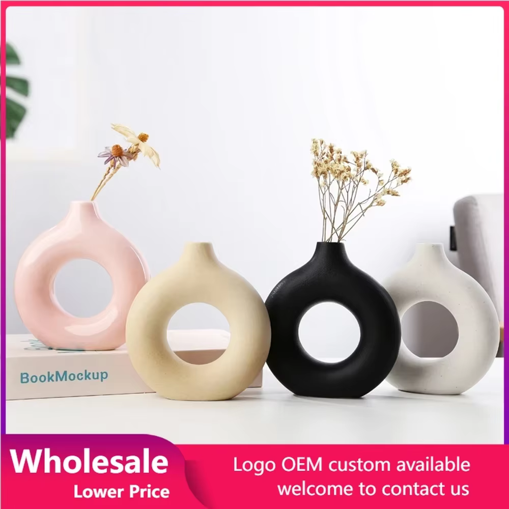 Vase nordique circulaire en forme de donut