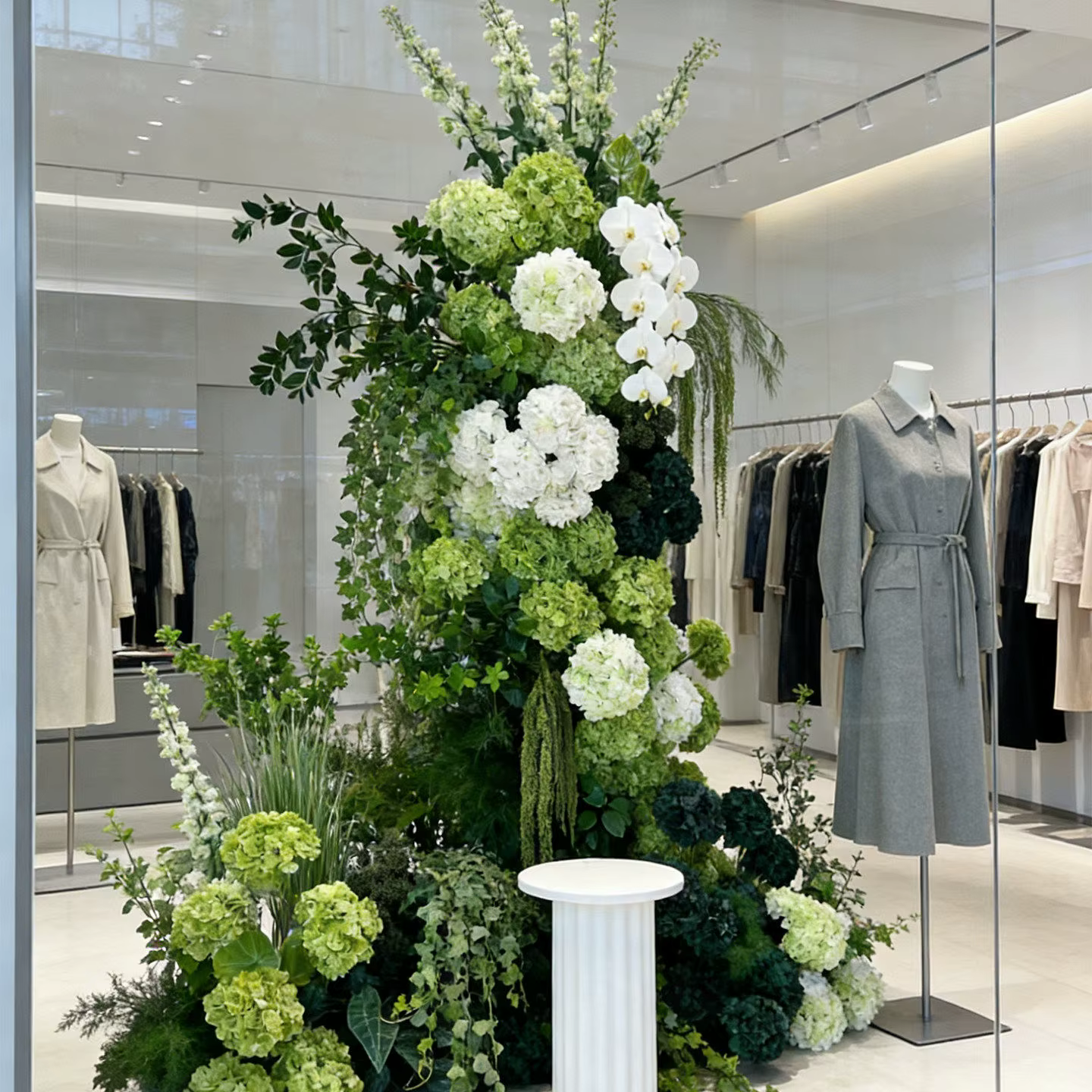 Plantes d'hortensias verts artificiels pour arrangements floraux