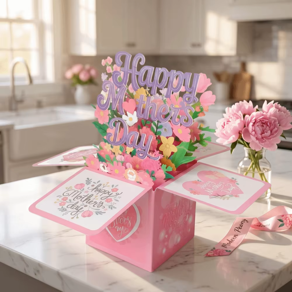 Cartes de Vœux Fête des Mères Bouquet Floral