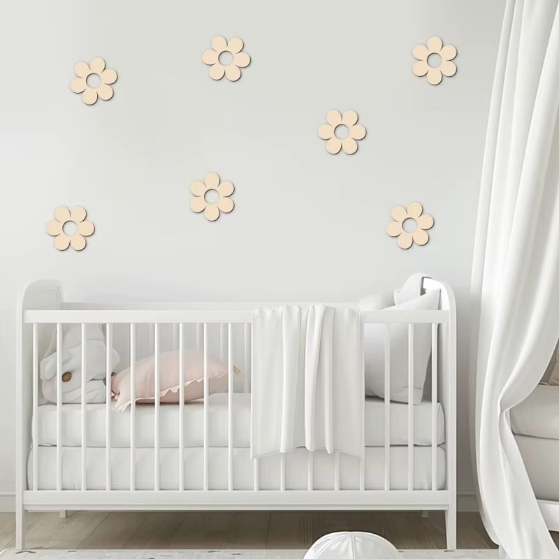Découpes de fleurs en bois réutilisables